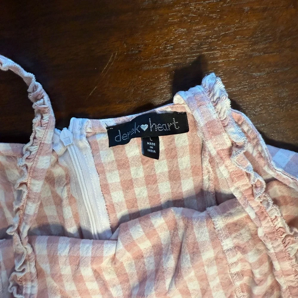 Pink Checkered Ruffle Dress - Picture 8 of 10
